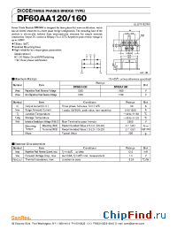 Datasheet DF60AA160 manufacturer SanRex